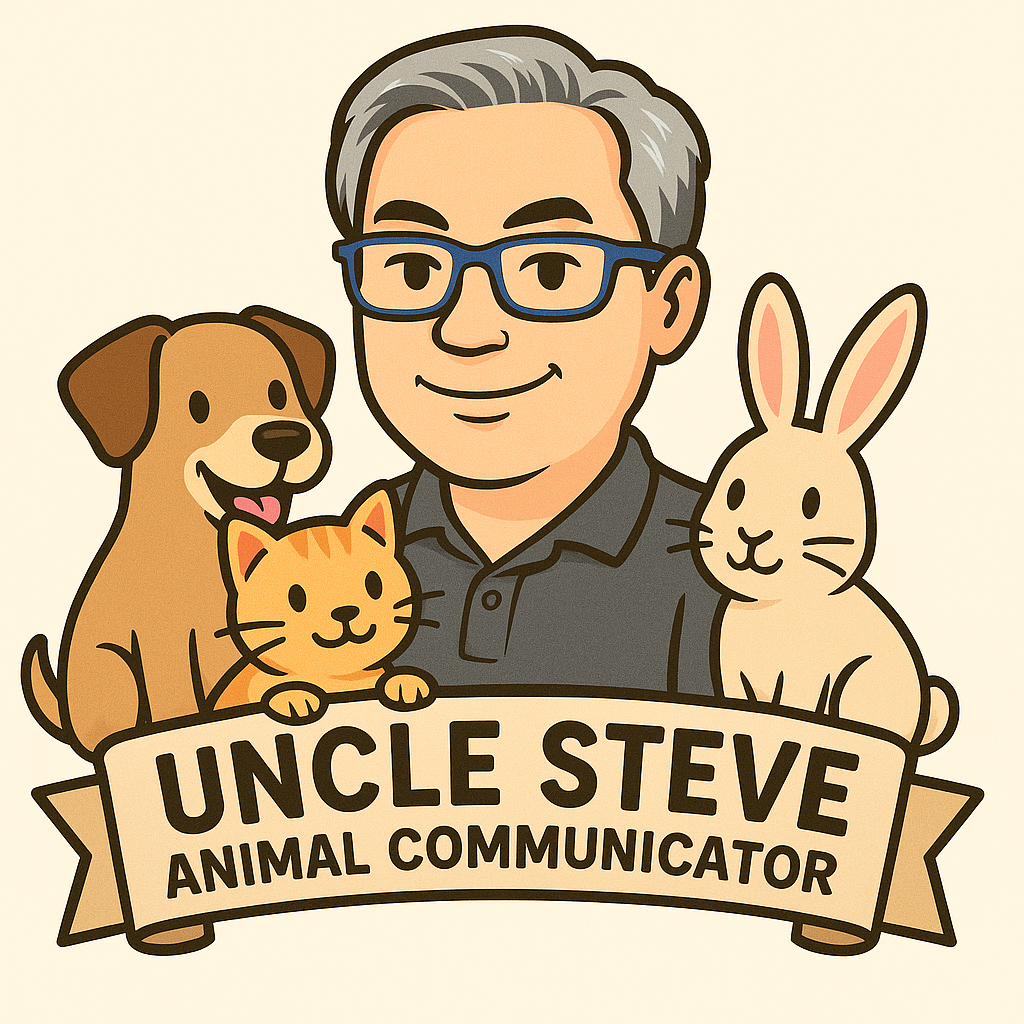 Uncle Steve membantu Anda memahami perasaan dan kebutuhan hewan peliharaan melalui pendekatan intuitif & logis. Konsultasi komunikasi hewan di SteveAnCom